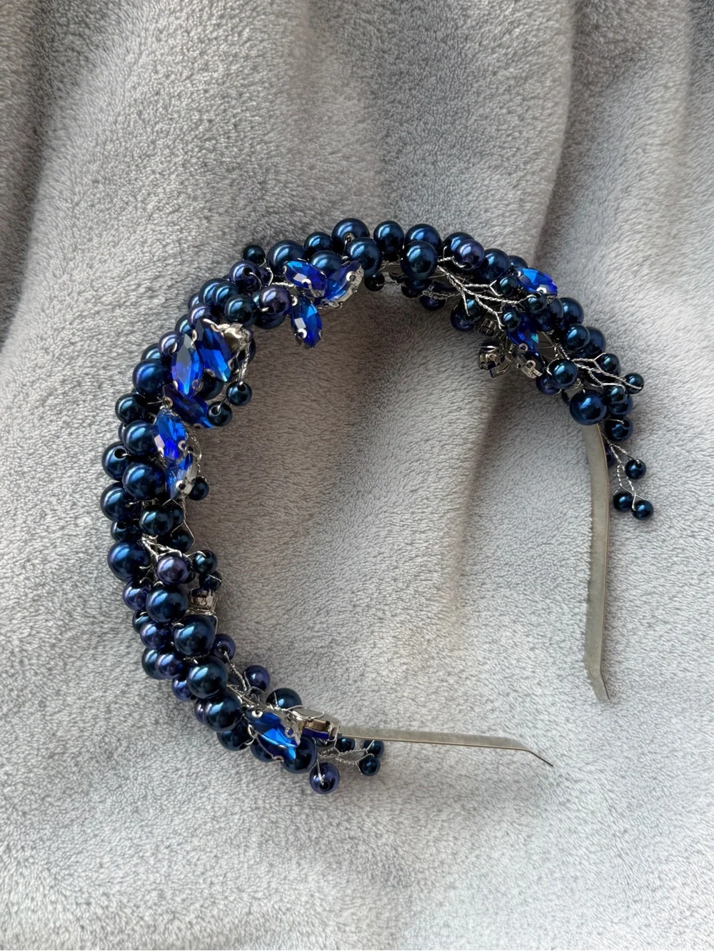 Royal Blue Pearl Headband